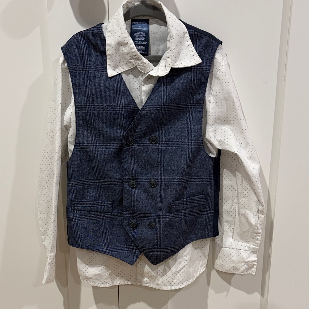 Nautica White Polka Dot Shirt